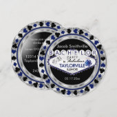 Poker Bachelor Party Uitnodiging - DIY Stad & Staa (Voorkant / Achterkant)