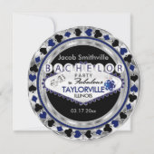 Poker Bachelor Party Uitnodiging - DIY Stad & Staa (Voorkant)