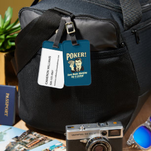 Poker: Beats Working for a Living Bagagelabel