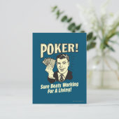 Poker: Beats Working for a Living Briefkaart (Staand voorkant)