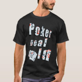 Poker, behandel me in Logo, Mannen zwarte T-shirt (Voorkant)