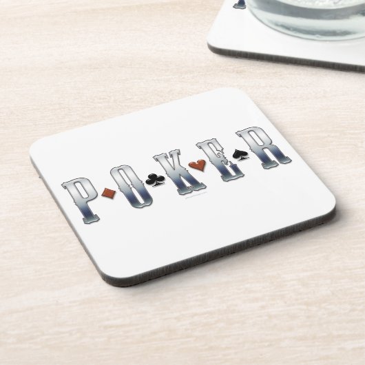 Poker Beverage Coaster Bier Onderzetter (Linkerzijde)