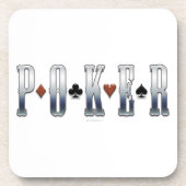 Poker Beverage Coaster Bier Onderzetter (Voorkant)