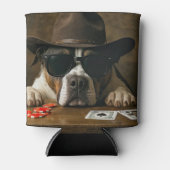 Poker Black Jack Western Pitbull Cute Blikjeskoeler (Voorkant)