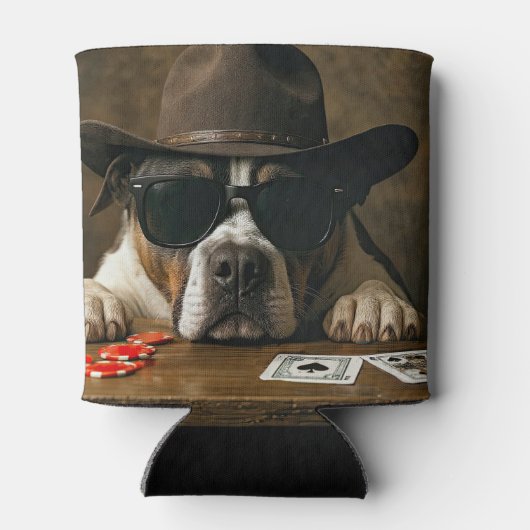 Poker Black Jack Western Pitbull Cute Blikjeskoeler (Achterkant)