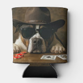 Poker Black Jack Western Pitbull Schattig Blikjeskoeler (Achterkant)