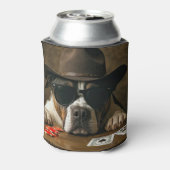 Poker Black Jack Western Pitbull Schattig Blikjeskoeler (Blikje Achterkant)
