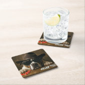 Poker Blackjack Western Pitbull Cute Kartonnen Onderzetters (Insitu)