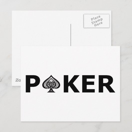 Poker Briefkaart (Voorkant / Achterkant)