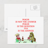 POKER BRIEFKAART (Voorkant / Achterkant)