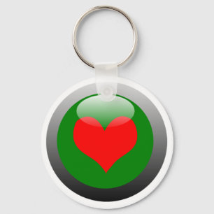 Poker Button - Heart Sleutelhanger