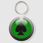 Poker Button - Spade Sleutelhanger (Voorkant)