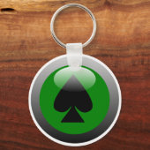 Poker Button - Spade Sleutelhanger (Voorkant)