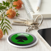 Poker Button - Spade Sleutelhanger (Zijkant)