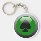 Poker Button - Spade Sleutelhanger (Voorkant)