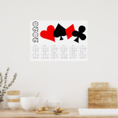 Poker Calendar 2020 Poster (Keuken)