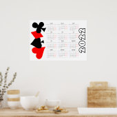 Poker Calendar 2022 Poster - Maandag begin (Keuken)