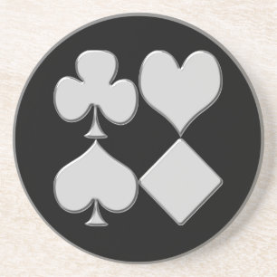 Poker Card Deck Suits Poker Onderzetters