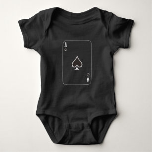 Poker Card Player Ace of Spades Halloween Romper