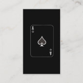 Poker Card Player Ace of Spades Halloween Visitekaartje (Voorkant)