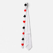 Poker Card Suits Pattern: Necktie/Stropdas Stropdas (Achterkant)