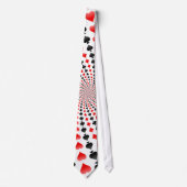 Poker Card Suits Spiral: Necktie / Tie Stropdas (Voorkant)