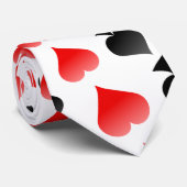 Poker Card Suits Spiral: Necktie / Tie Stropdas (Opgerold)