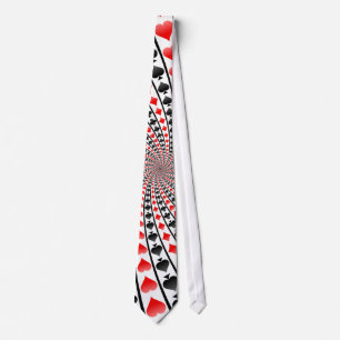 Poker Card Suits Spiral: Necktie / Tie Stropdas