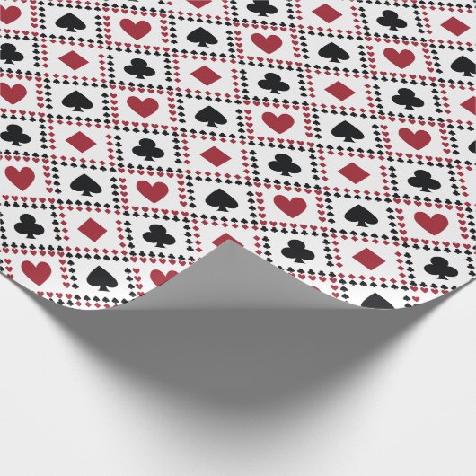 Poker Card Theme Wrapping Paper Cadeaupapier (Hoek)