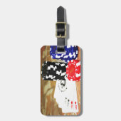 Poker Cards Aces Chips Gambling Casino Win Game Bagagelabel (Voorkant verticaal)