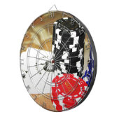 Poker Cards Aces Chips Gambling Casino Win Game Dartbord (Voorkant Rechts)