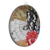 Poker Cards Aces Chips Gambling Casino Win Game Dartbord (Voorkant Links)