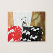 Poker Cards Aces Chips Gambling Casino Win Game Legpuzzel (Horizontaal)