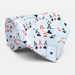 Poker Cards Aces Pattern Stropdas