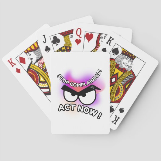 Poker Cards: Act Now (wit) Pokerkaarten (Achterkant)