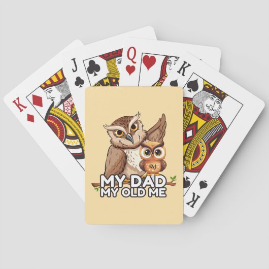 Poker Cards: Mijn vader Mijn oude ik (bruin) Pokerkaarten (Achterkant)