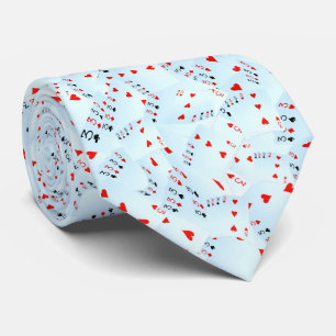 Poker Cards Number Threes Pattern Stropdas