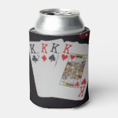 Poker Cards Quad Kings Blikjeskoeler (Blikje Voorkant)
