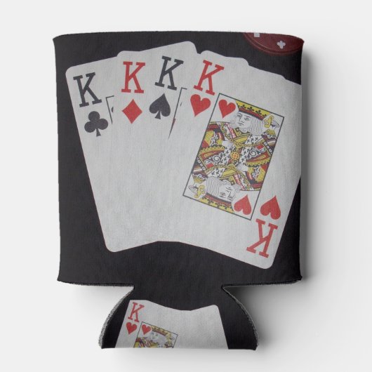 Poker Cards Quad Kings Blikjeskoeler (Achterkant)