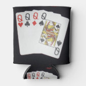 Poker Cards Quad Queens Blikjeskoeler (Voorkant)