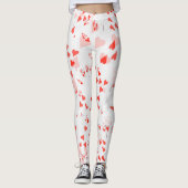 Poker Cards Royal Hearts Flush Pattern Leggings (Voorkant)