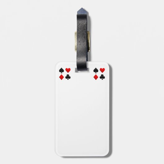 Poker Cards Suits Bagagelabel (Achterkant verticaal)