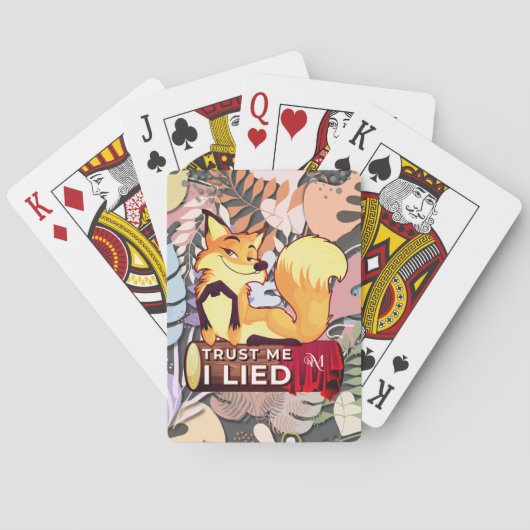 Poker Cards: Trust Me I Lied (grijs) Pokerkaarten (Achterkant)