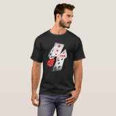 Poker Casino Playing Cards Dice 8375 BETS Winner H T-shirt (Voorkant volledig)