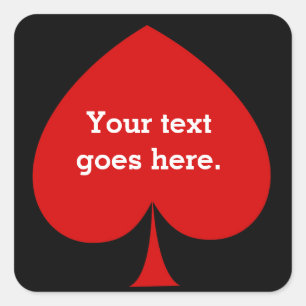 Poker casino schop party favor sticker