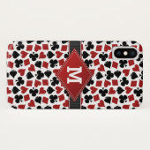 Poker Casino Suit Pattern Monogram Case-Mate iPhone Case (Achterkant (horizontaal))