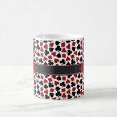 Poker Casino Suit Pattern Monogram Koffiemok (Center)