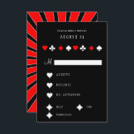 Poker Casino Suits Red en Black Vegas RSVP Kaartje<br><div class="desc">Pas voor uw vegas themagebeurtenis of plaats aan</div>