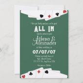 Poker/Casino Thleding Wedding Invitation Kaart (Voorkant)