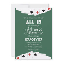 Poker/Casino Thleding Wedding Invitation